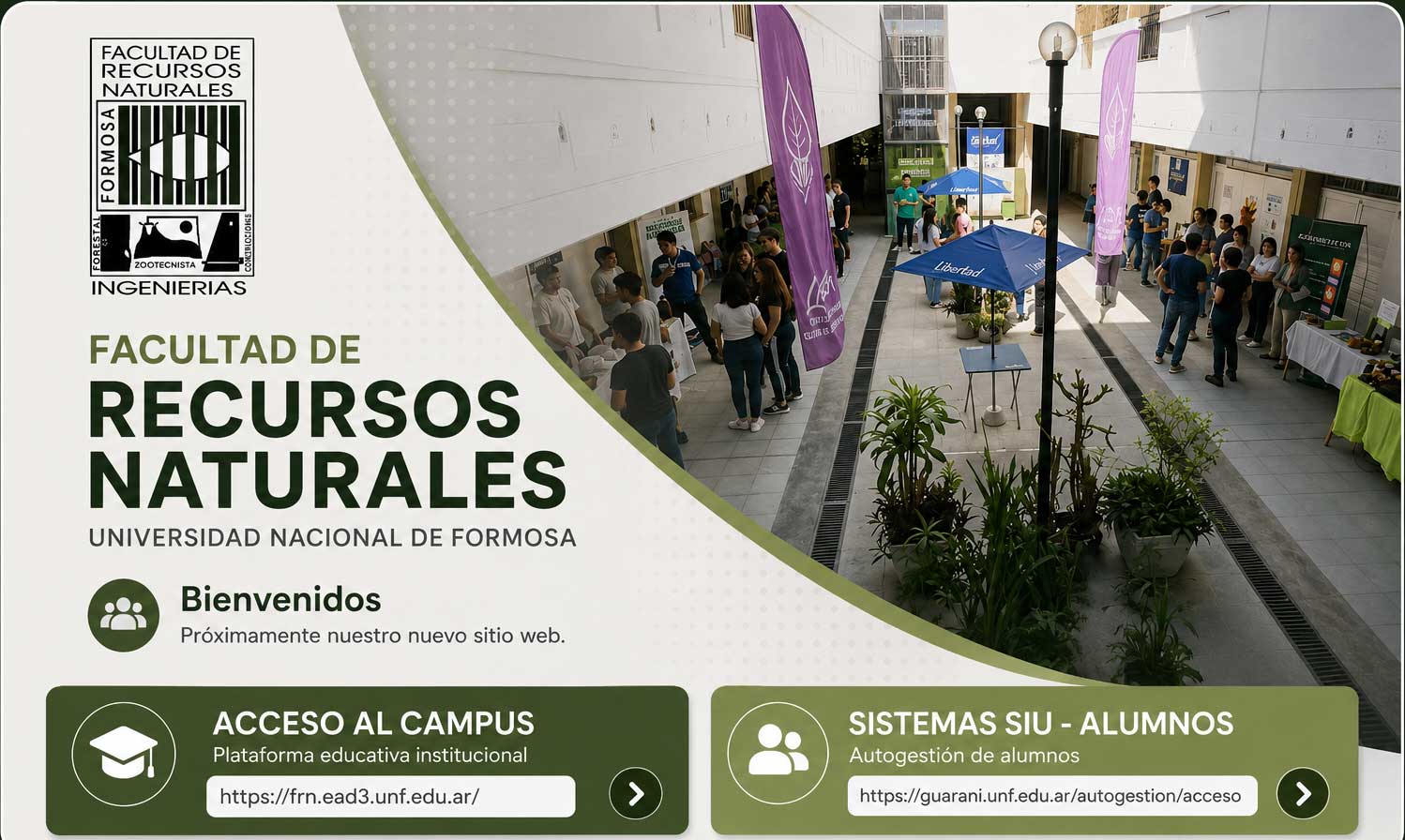 Facultad de Recursos Naturales - Universidad Nacional de Formosa. Accesos al Campus y SIU Alumnos.